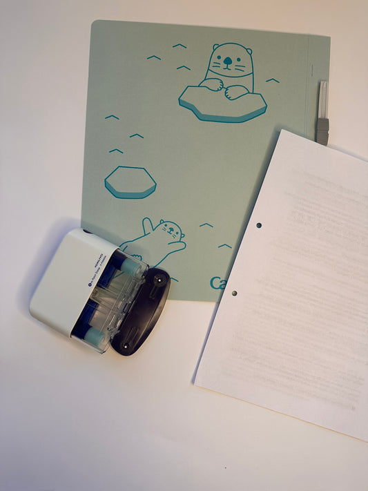 Kokuyo One-Punch Stamp – stempel do naklejek wzmacniających, 2 otwory