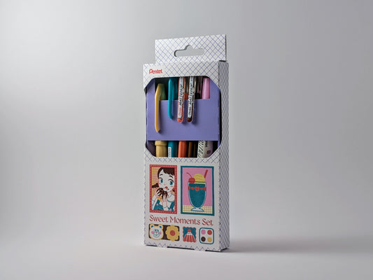 Zestaw Pentel Sweet Moments długopisy markery zakreślacze