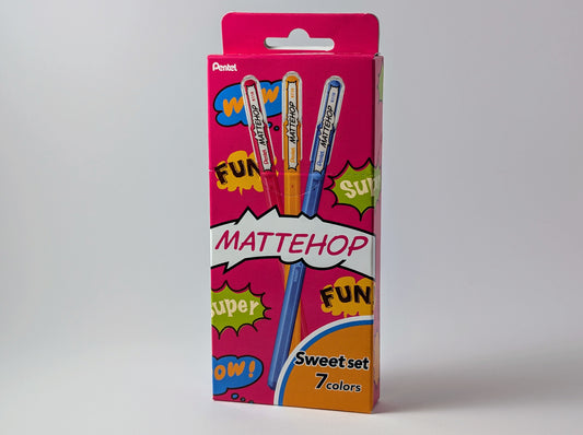 Pentel MATTEHOP Sweet set Zestaw 7 długopisów żelowych