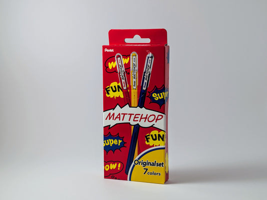 Pentel MATTEHOP Original set Zestaw 7 długopisów żelowych