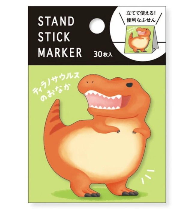 Karteczki samoprzylepne dinozaury 30 sztuk made in Japan