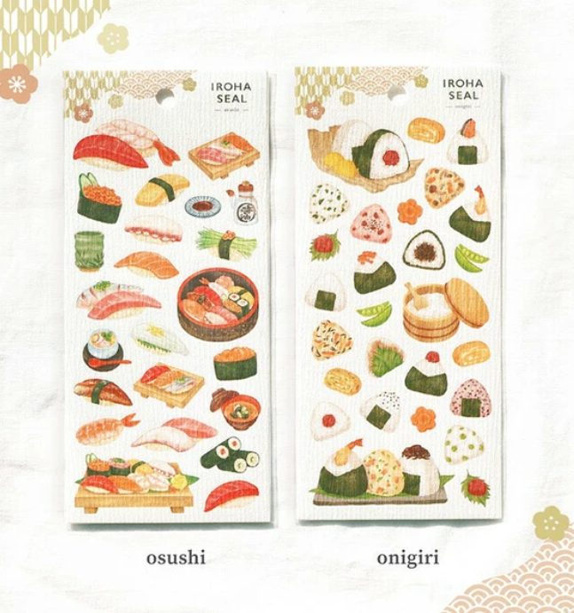 Naklejki IROHA SEAL sushi i nigiri made in Japan