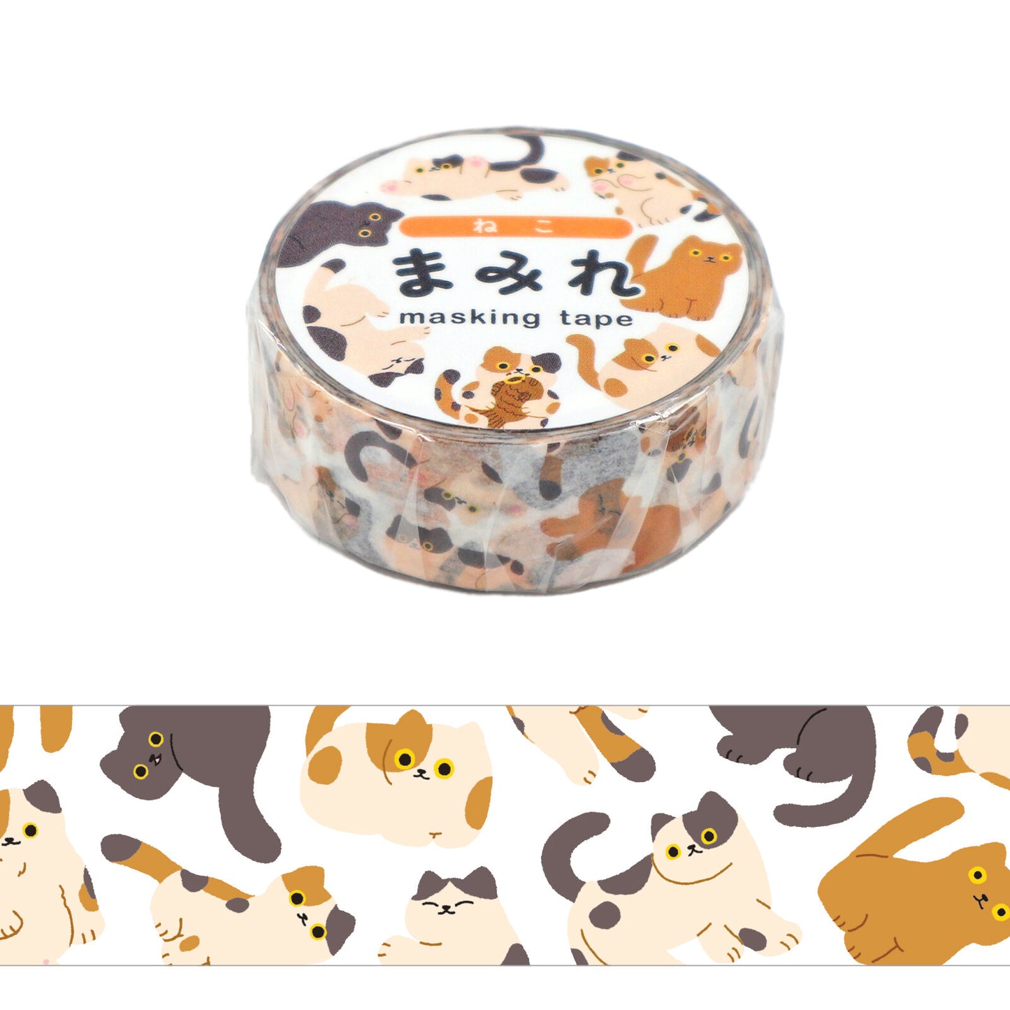 Washi tape ozdobna taśma World Craft koty 15mm x 5m