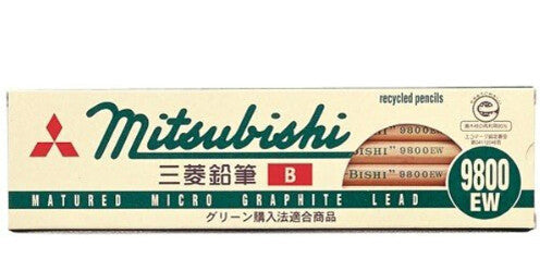 Zestaw ołówków drewnianych bez gumki Mitsubishi UNI Retro 12 szt.