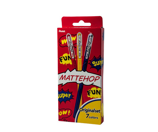 Pentel MATTEHOP Original set Zestaw 7 długopisów żelowych