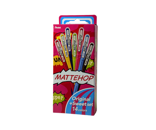 Pentel MATTEHOP Zestaw 14 długopisów żelowych