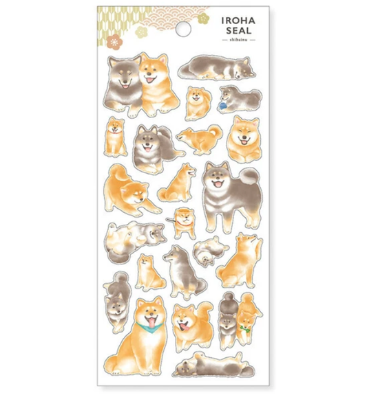 Naklejki IROHA SEAL Shiba-Inu pies Shiba made in Japan