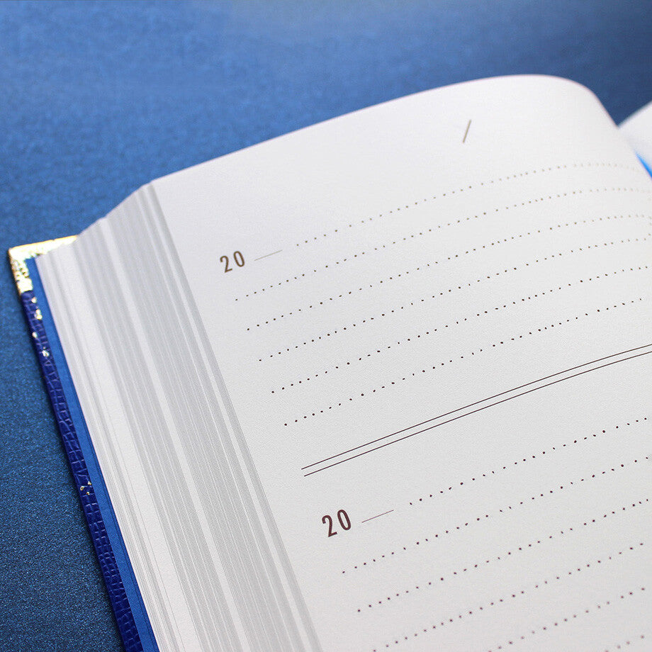 Dziennik na 3 lata 365 365 365 Ichikudo Printing granatowy ze złotymi zdobieniami