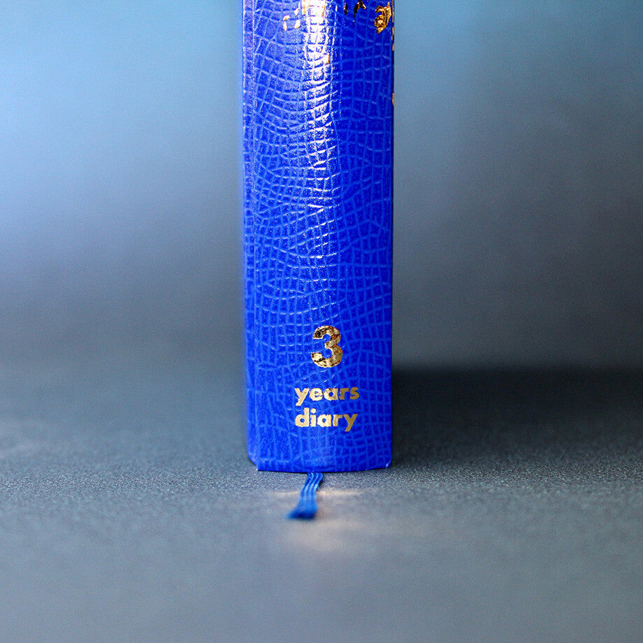 Dziennik na 3 lata 365 365 365 Ichikudo Printing granatowy ze złotymi zdobieniami