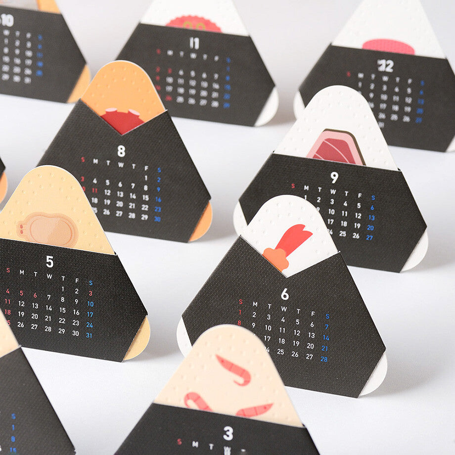 Kalendarz biurkowy na 2026 Onigiri z Tsukiji Nigiri Calendar Ichikudo Printing