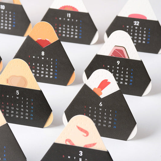 Kalendarz biurkowy na 2026 Onigiri z Tsukiji Nigiri Calendar Ichikudo Printing