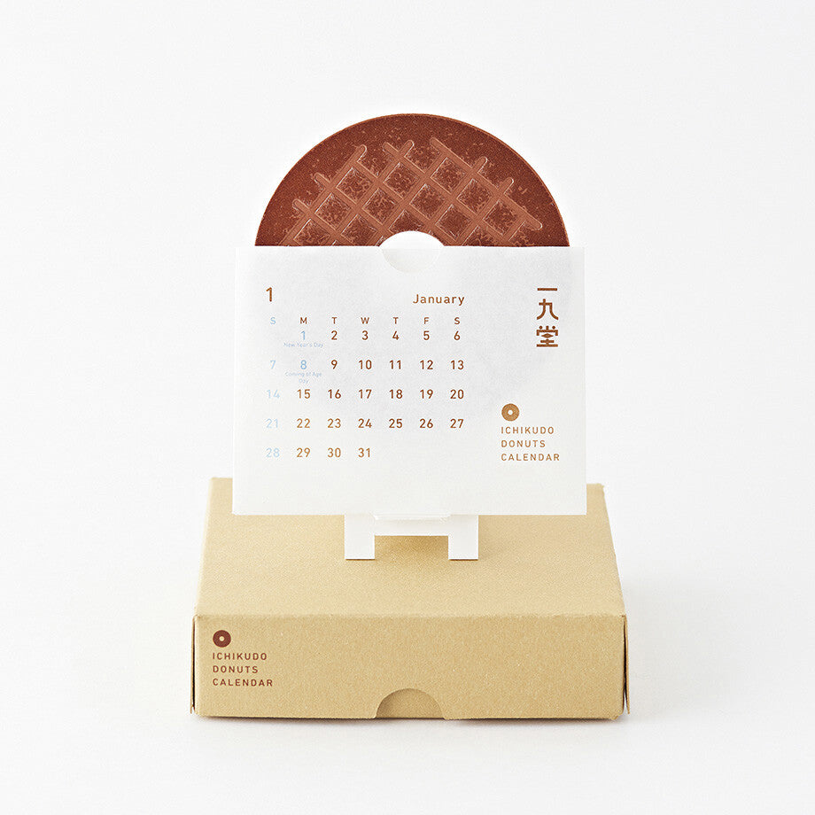 Kalendarz biurkowy na 2026 z pączkami Donut Calendar Ichikudo Printing