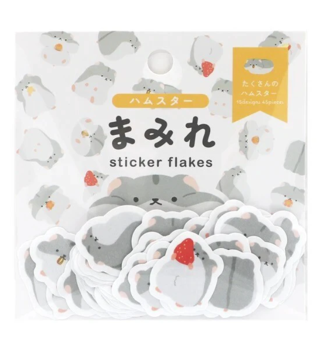 Naklejki World Craft chomiki koty made in Japan 45 sztuk