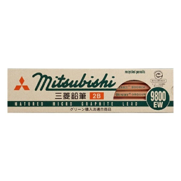 Zestaw ołówków drewnianych bez gumki Mitsubishi UNI Retro 12 szt.