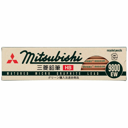 Zestaw ołówków drewnianych bez gumki Mitsubishi UNI Retro 12 szt.
