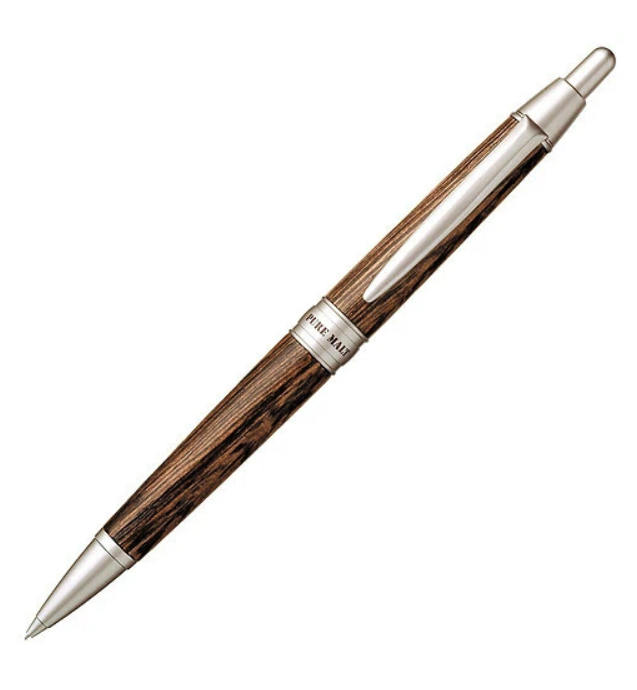 Uni-ball Mitsubishi Pure Malt – długopis z drewna beczek po whiskey, czarny tusz 0.7 mm