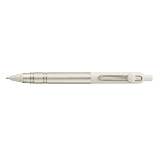 Żelowy długopis Zento Mitsubishi Pencil biały anodowany uchwyt 0,38 mm czarny wkład